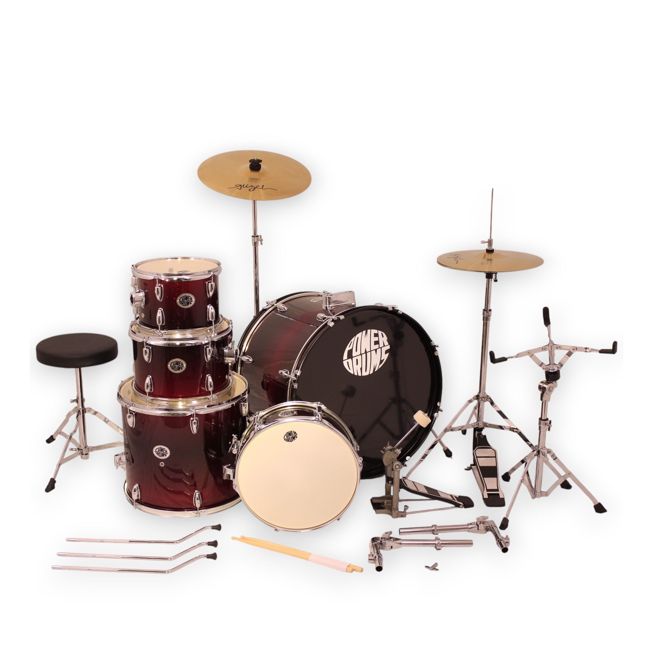 Set de batería acústica PowerDrums CPJ-5 FKR - Red