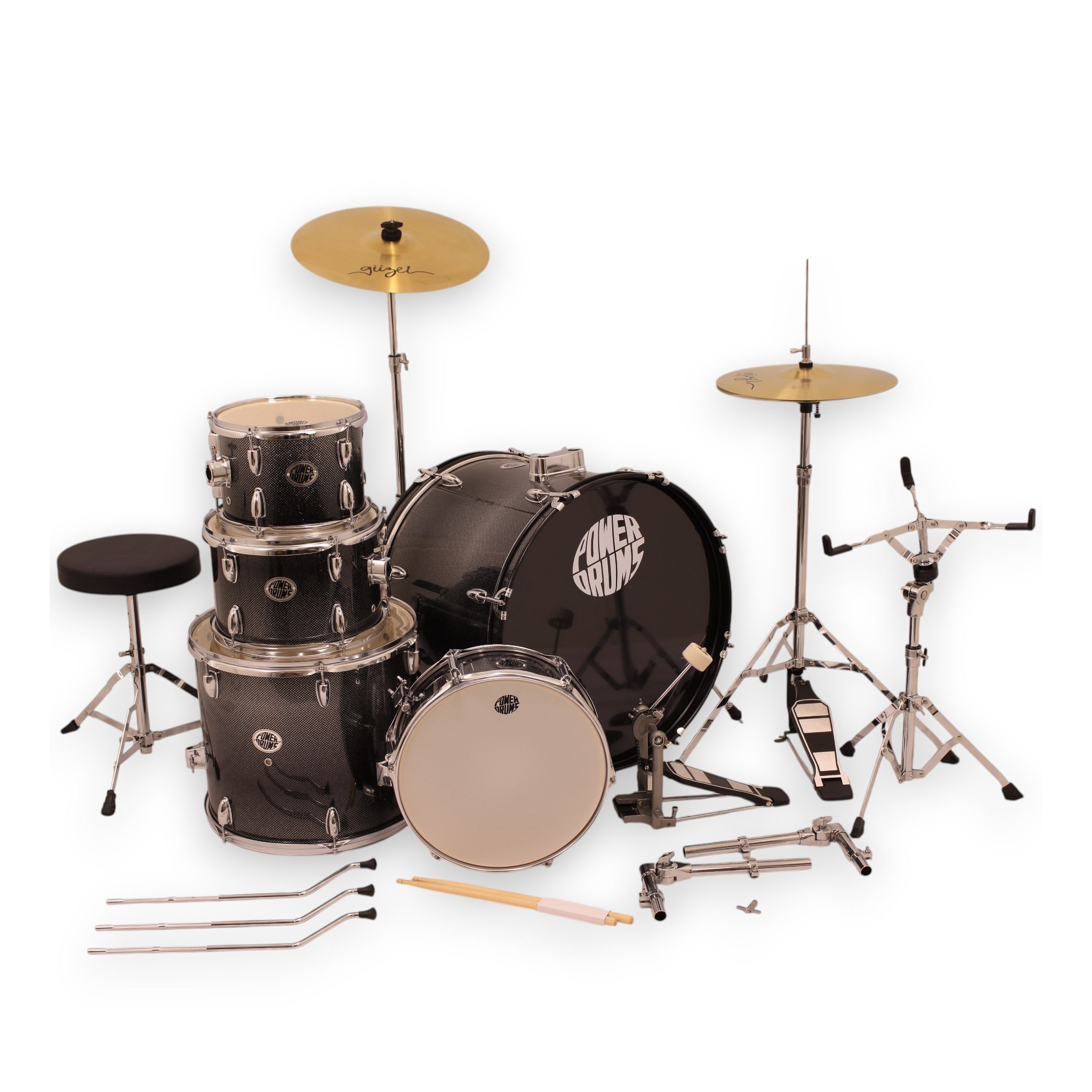 Set de batería acústica PowerDrums CPJ-5 FKS - Silver