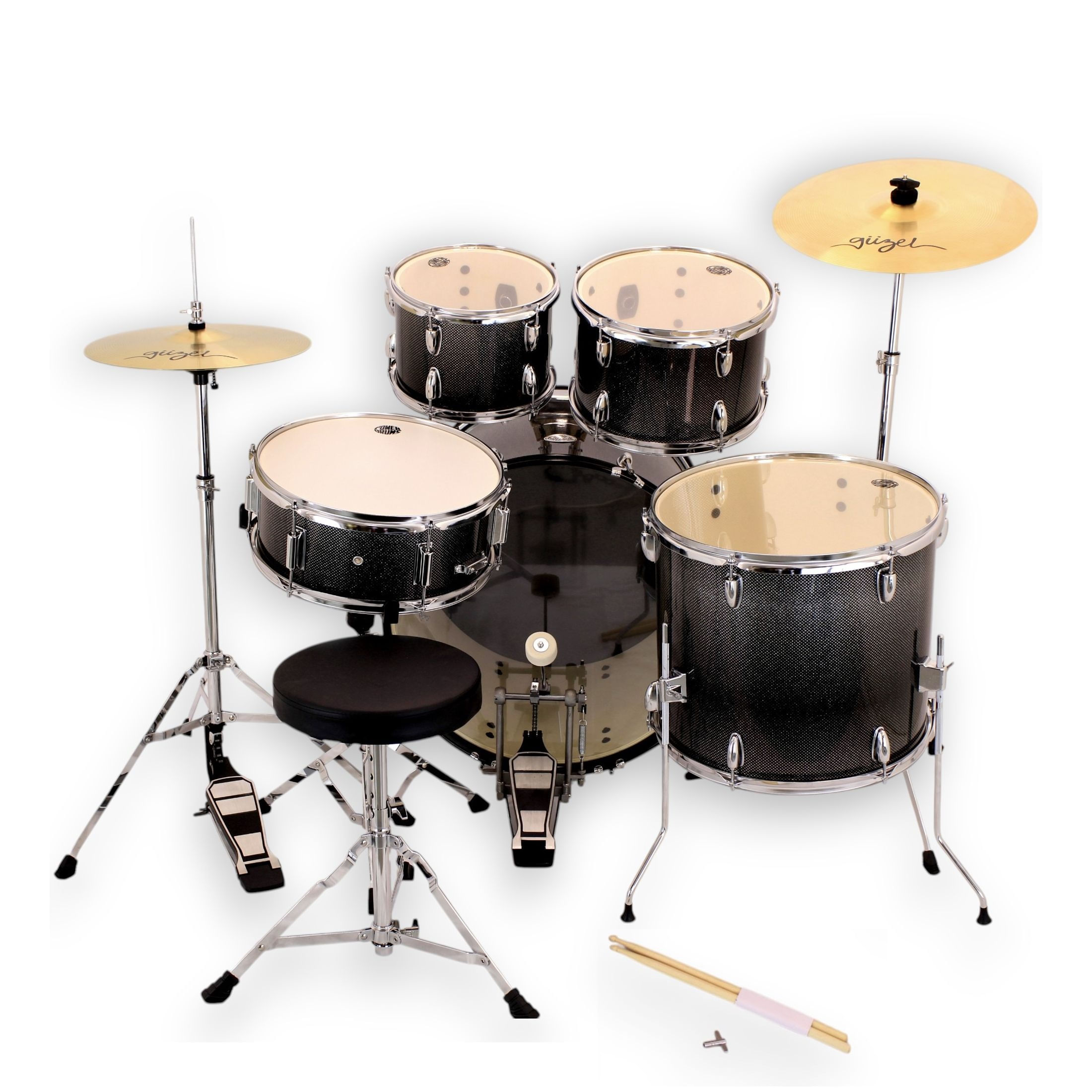 Set de batería acústica PowerDrums CPJ-5 FKS - Silver foto 5