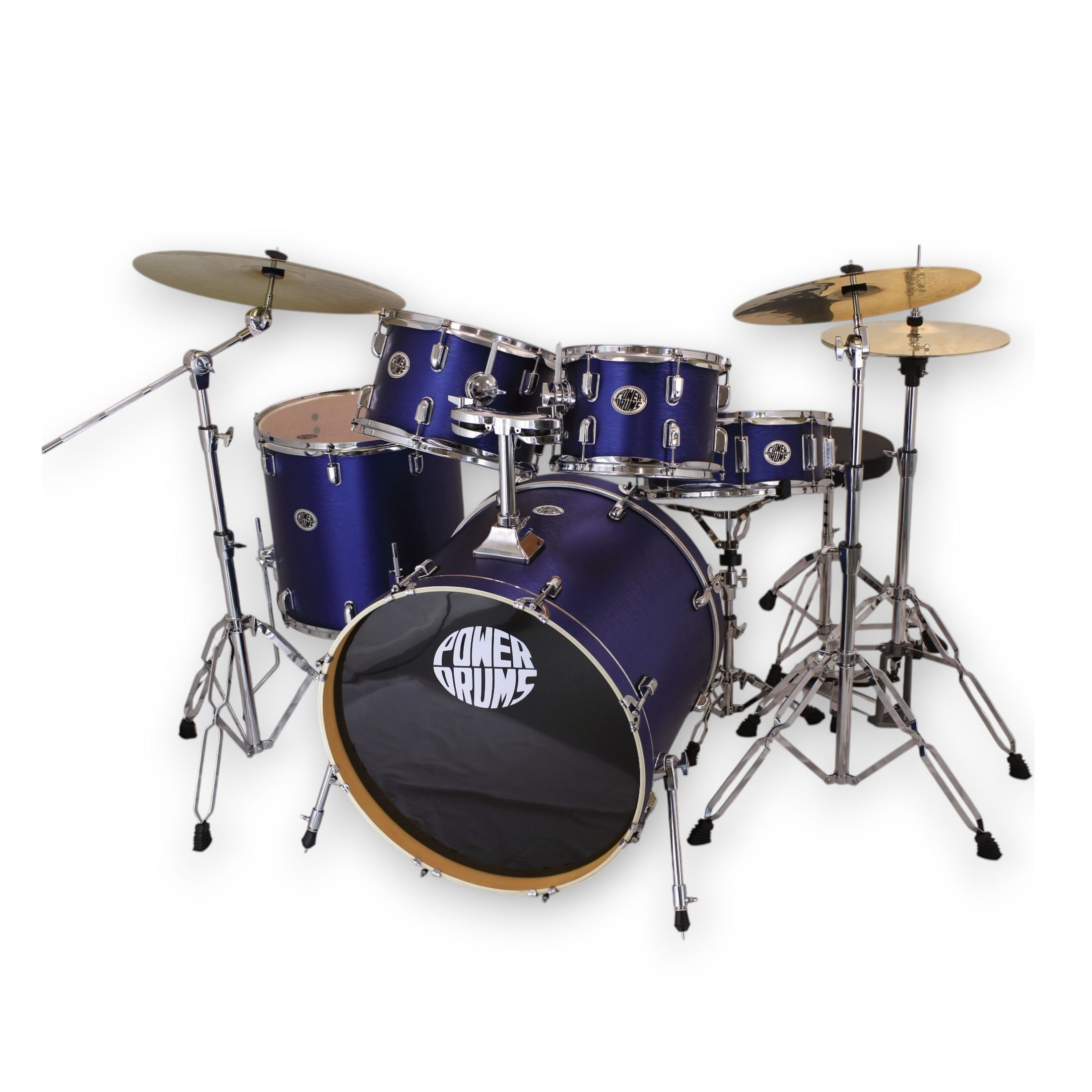 Set de batería acústica PowerDrums JJ-5 DLM con platillos Guzel foto 2