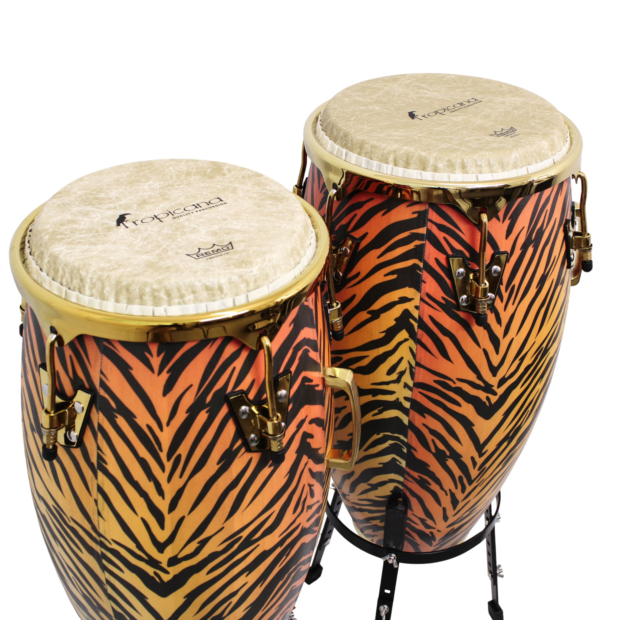 Set de congas Tropicana 11" - 11 3/4" Fiberskin con stand CRG852CT foto 2