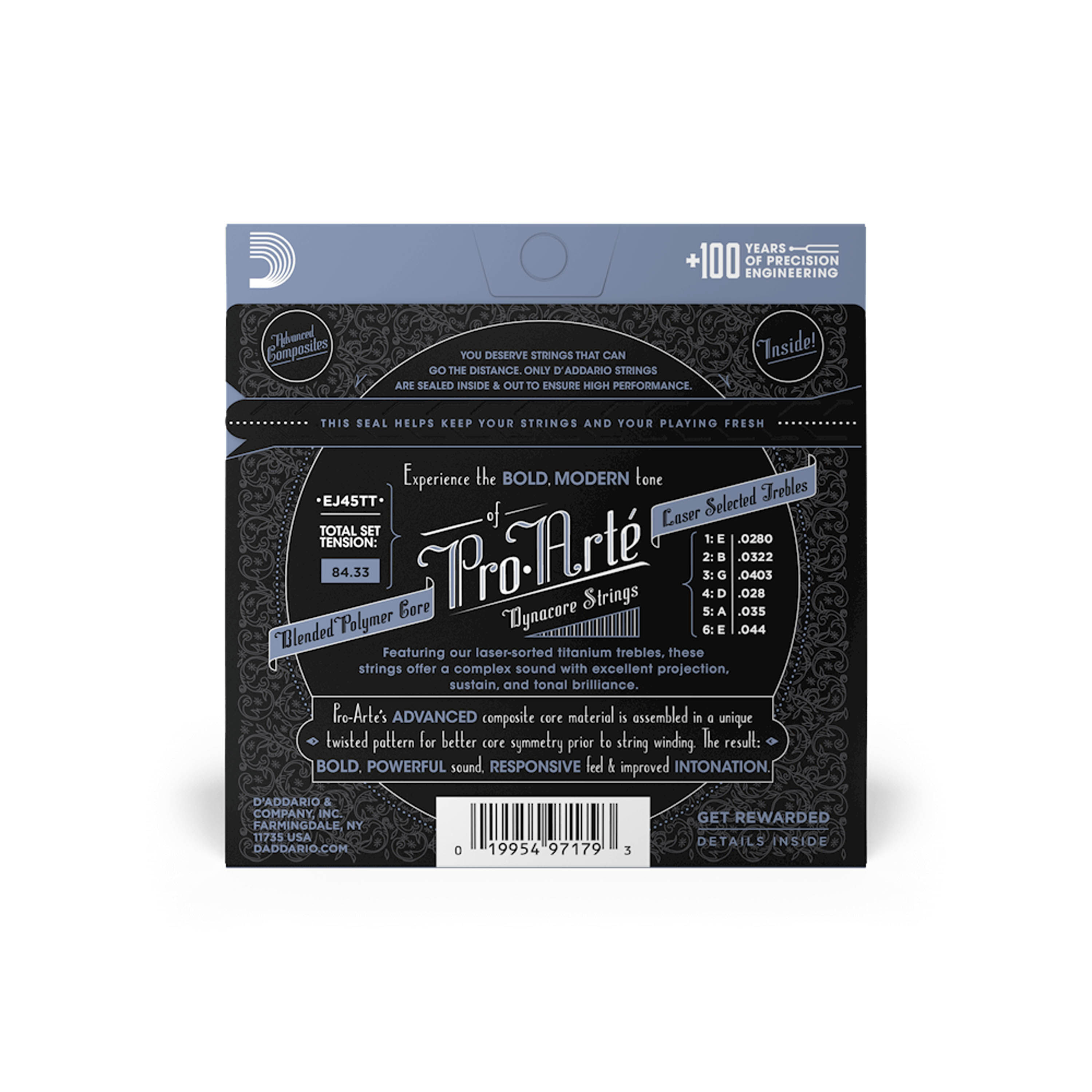 Set de cuerdas Clásicas D'addario EJ45TT Dynacore - Tensión normal foto 3