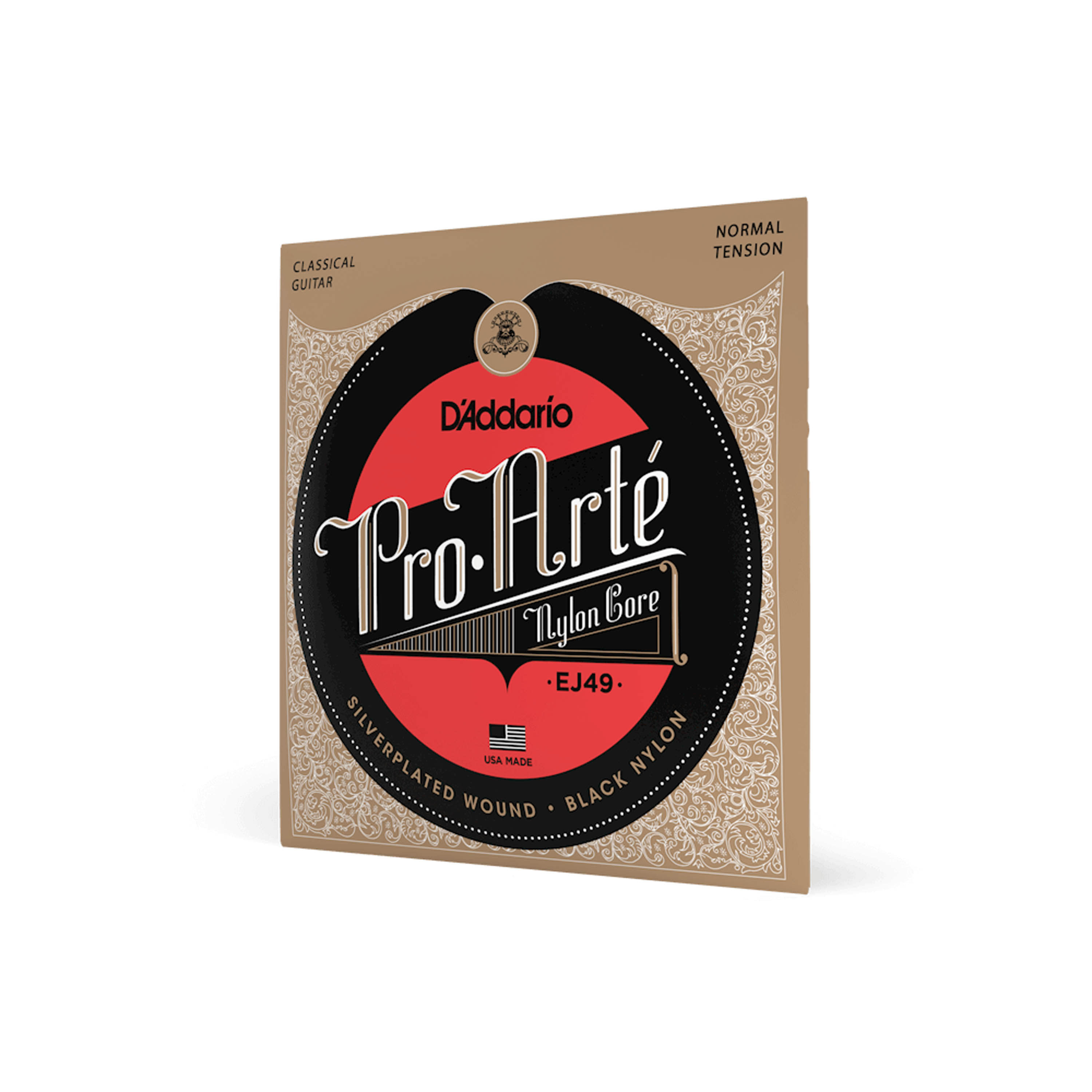Set de cuerdas Clásicas D'addario EJ49 Pro Arté Nylon negro - tensión normal