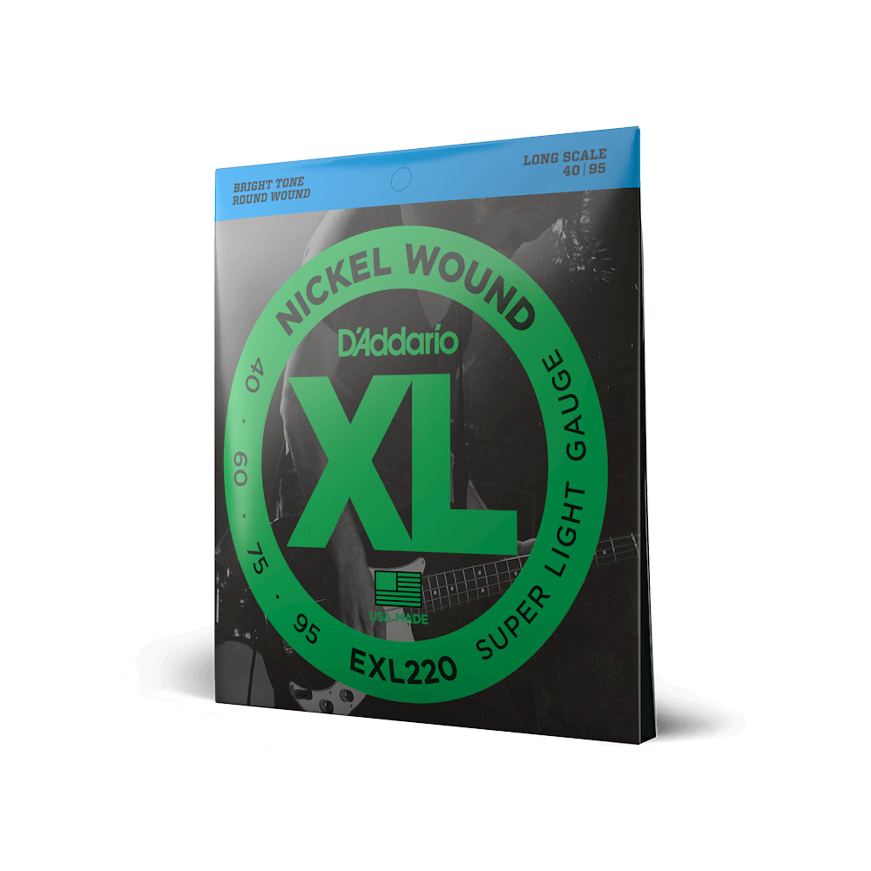 Set de cuerdas D'addario EXL220 para bajo Super Light Larga Escala 40-95