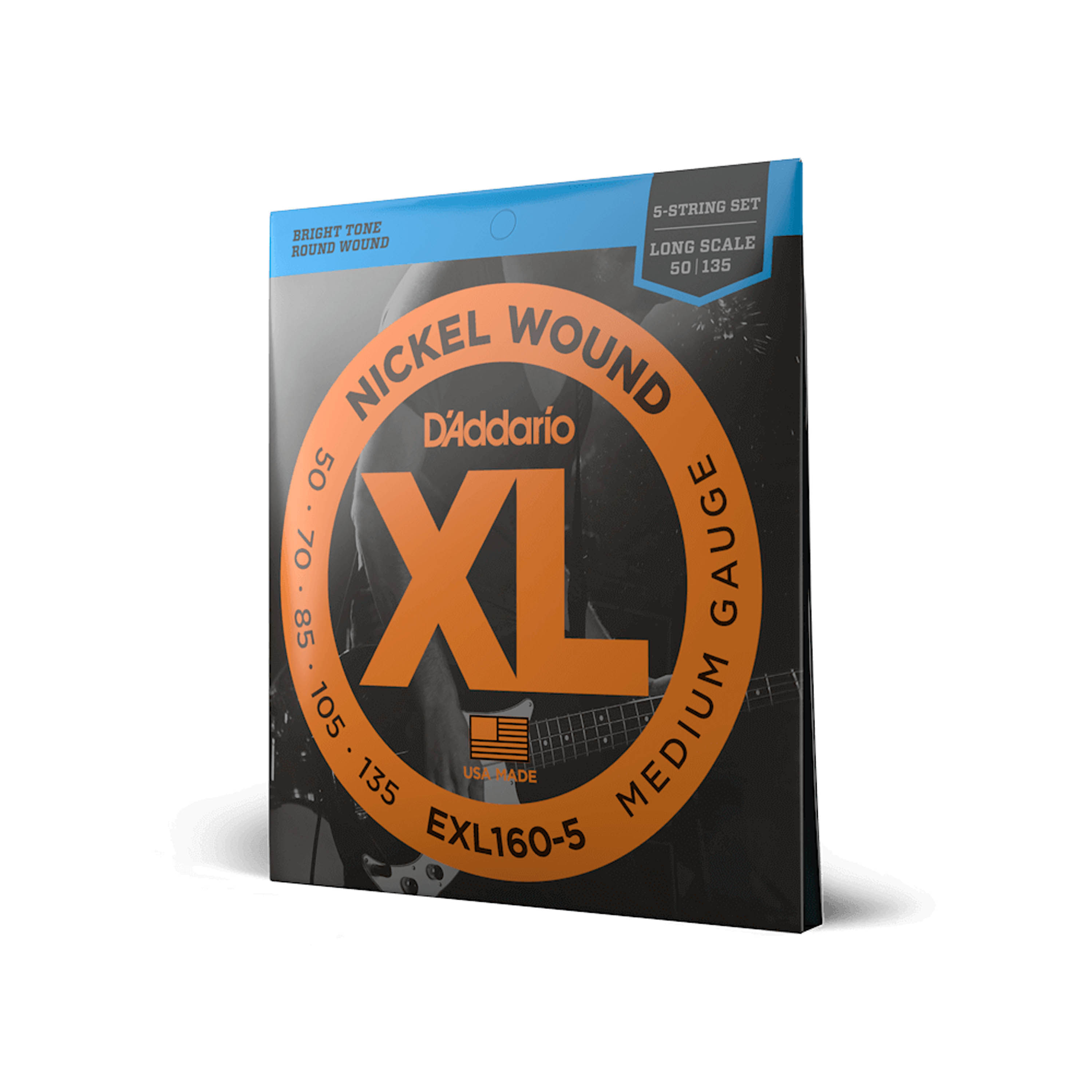Set de cuerdas D'addario para Bajo 5 cuerdas EXL160 50-135