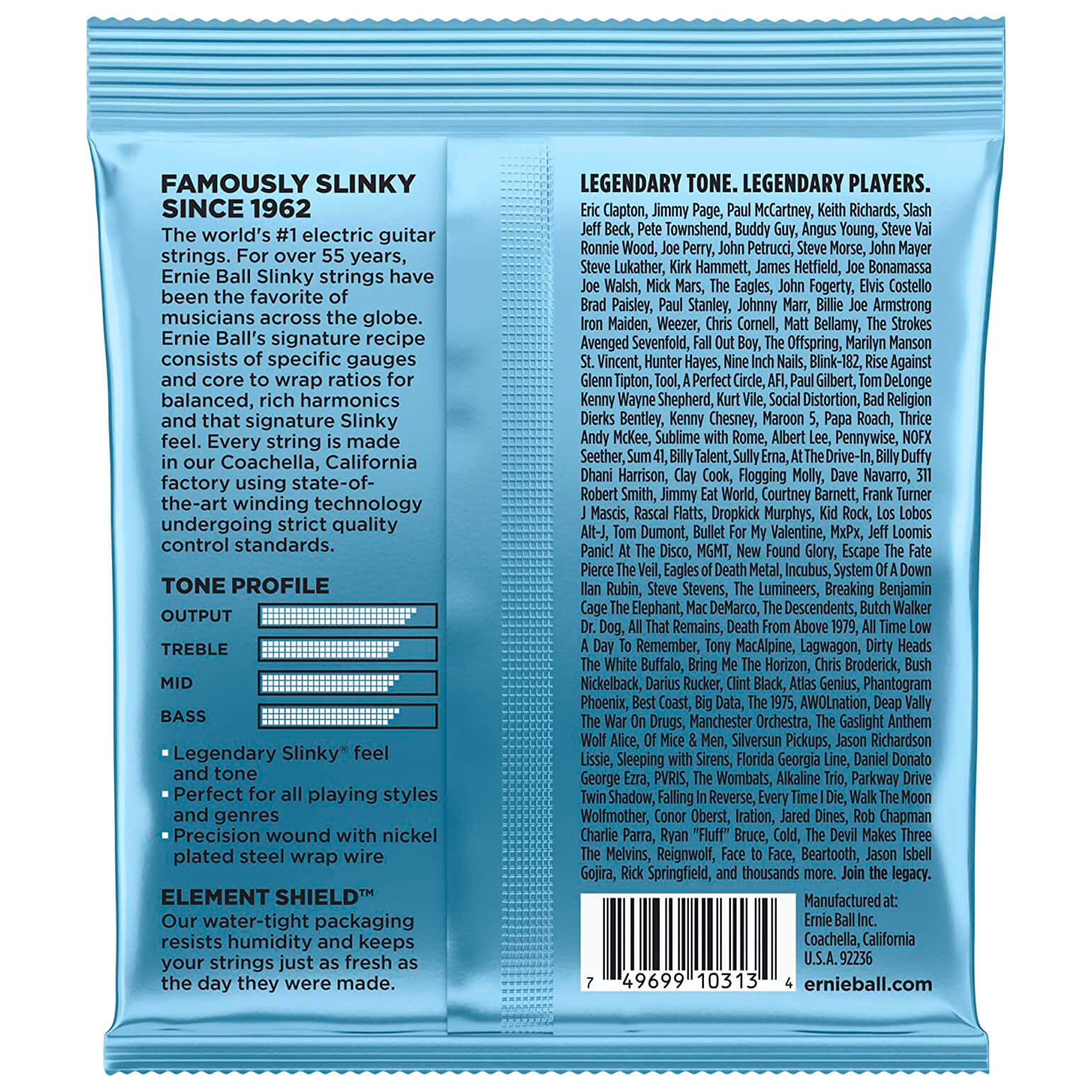 Set de cuerdas de guitarra eléctrica Ernie Ball P02212 Primo Slinky 9.5-44 foto 2