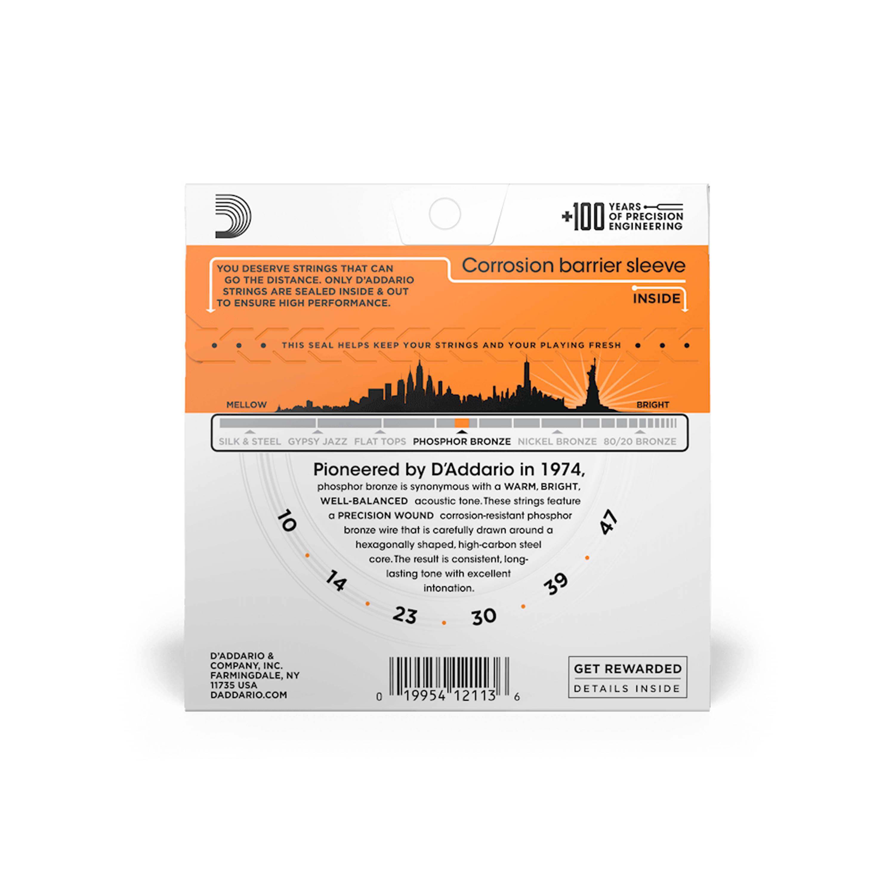 Set de cuerdas de Phosphor Bronze D'addario EJ15 Extra Light foto 3