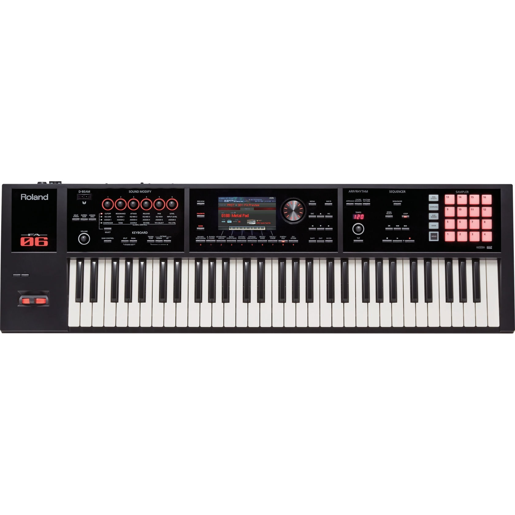Sintetizador workstation Roland FA-06