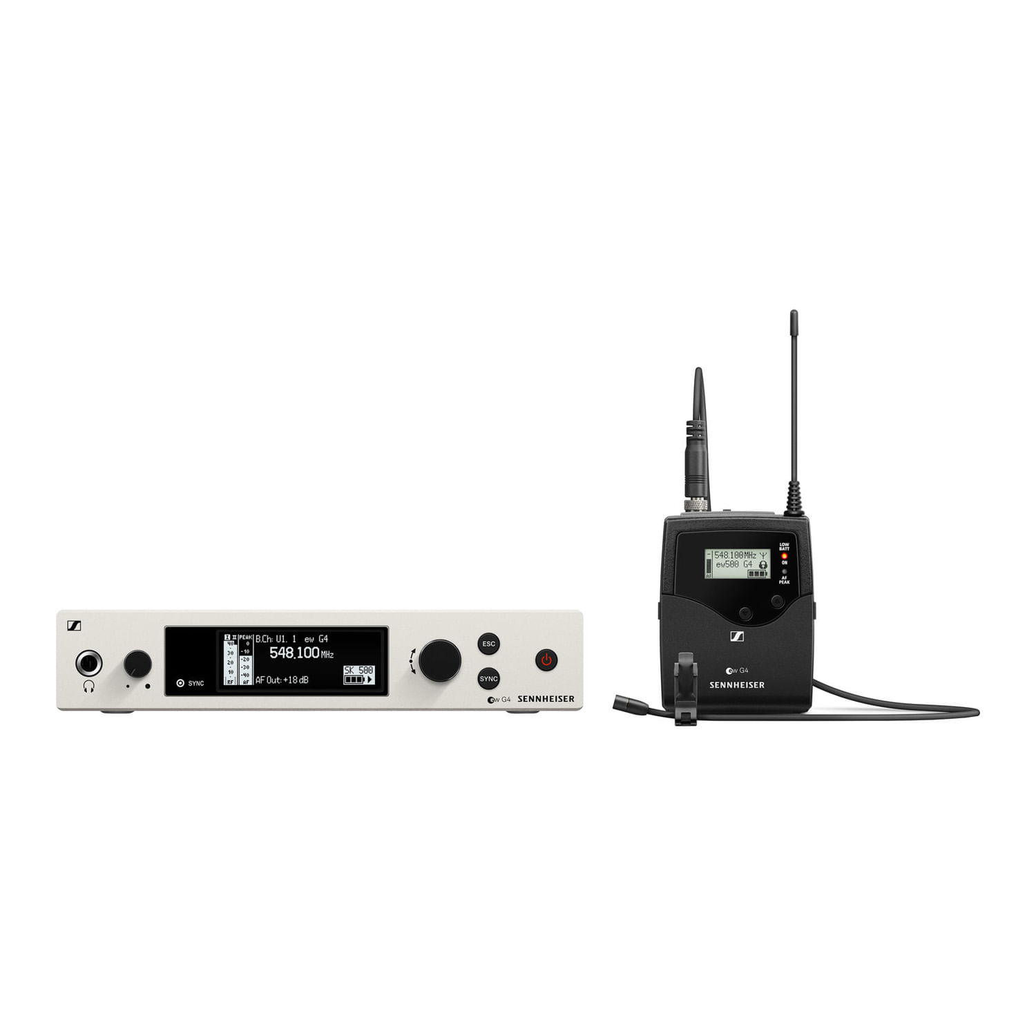 Sistema de micrófono inalámbrico lavalier Sennheiser ew 500 G4-MKE2 - Rango AW+