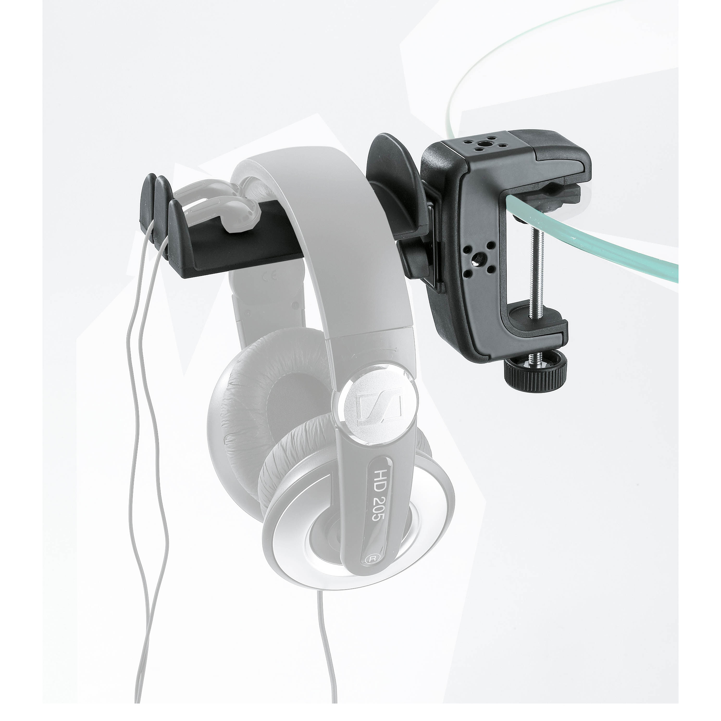 Soporte para auriculares con abrazadera de mesa K&M 16085 foto 2