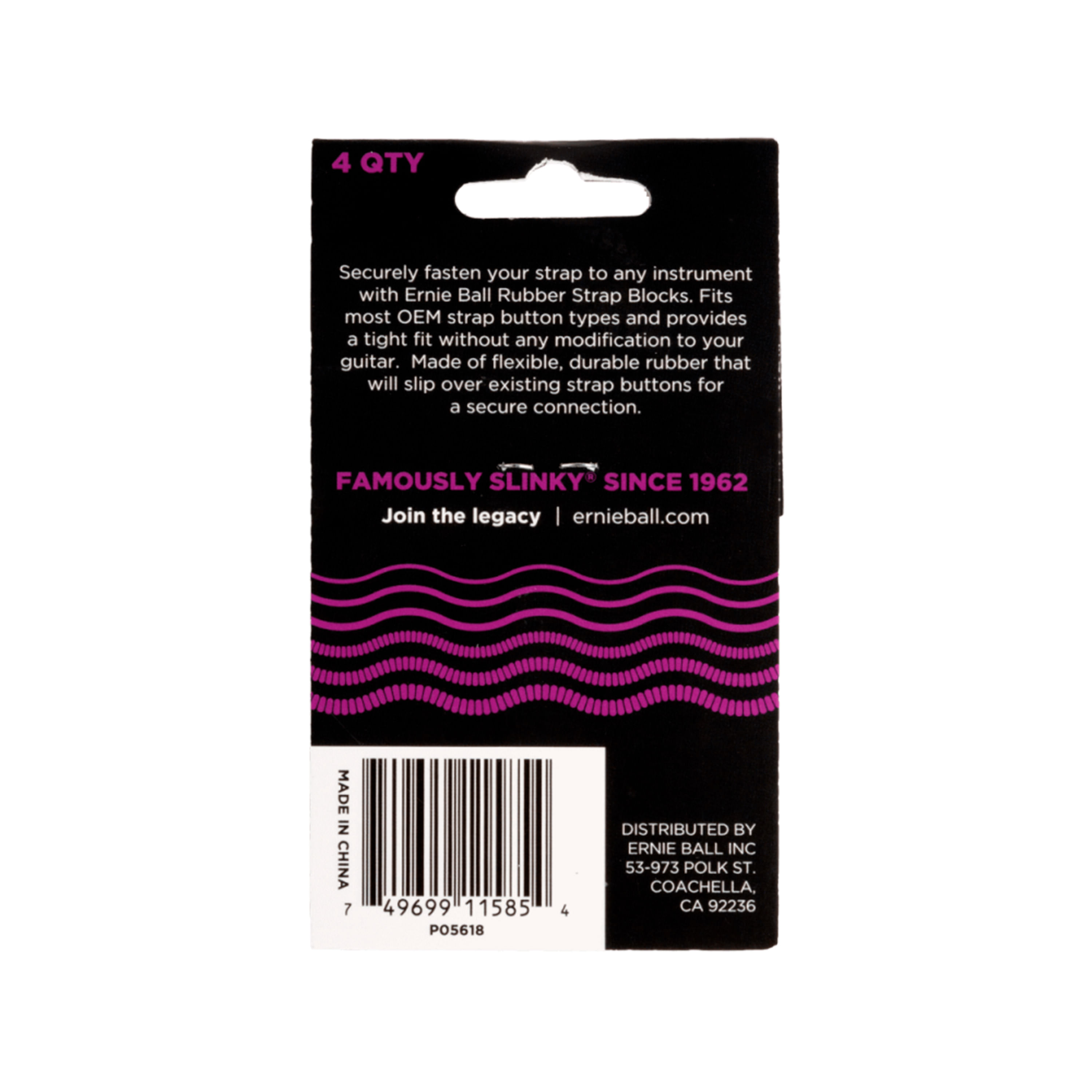 Straps Blocks Ernie Ball P05618 4 unidades foto 2