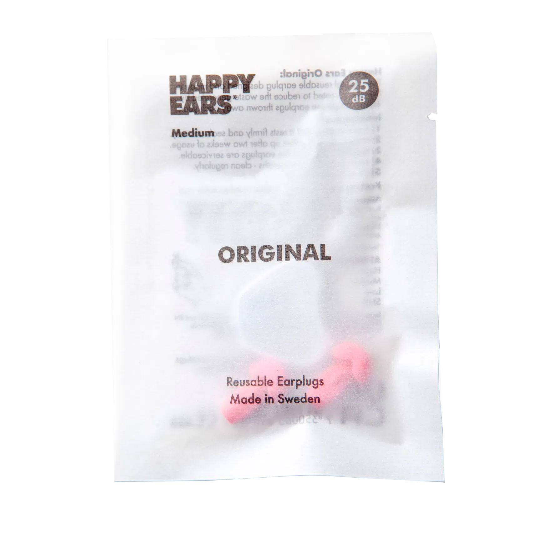 Tapón de oídos Happy Ears rosados para atenuación de sonido medianos