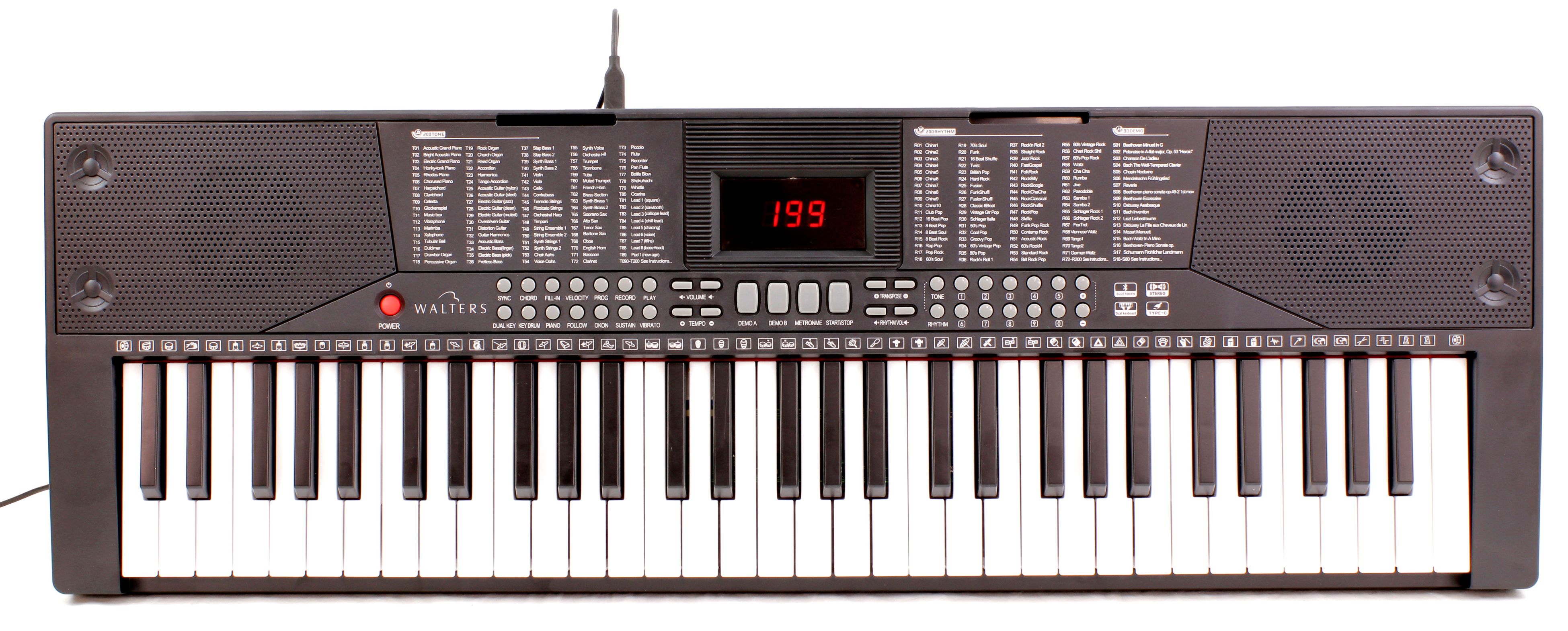 Teclado personal multifunción 61 teclas Walters con funda y soporte WPK-683B foto 2