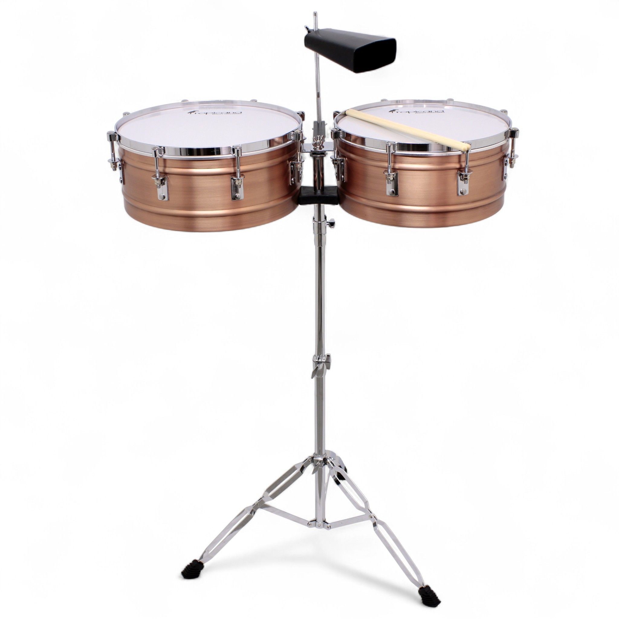 Timbaleta Tropicana 14" - 15" color bronce con cencerro TBBH100SZ-CBE