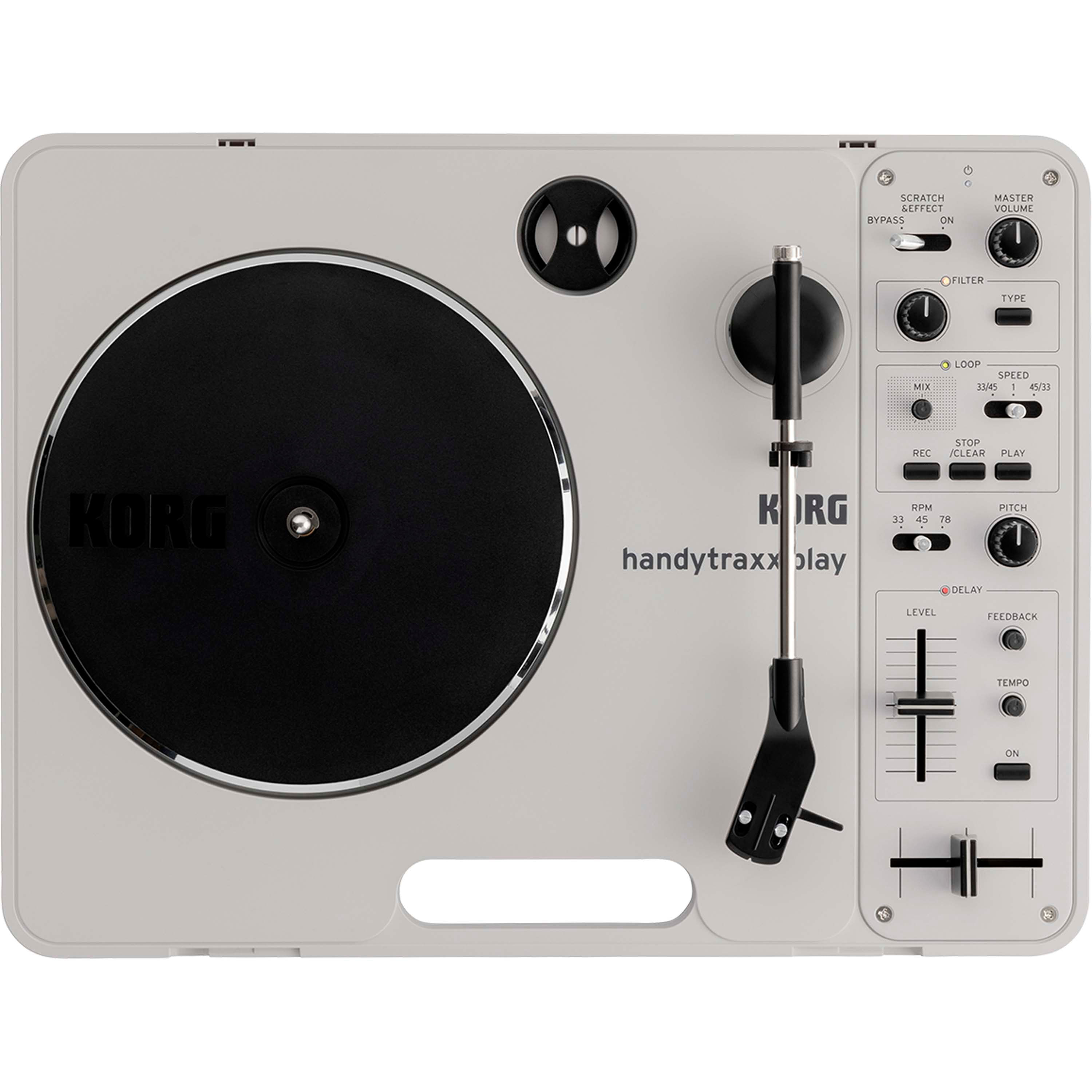 Tornamesa portátil Korg handytraxx Play con preamplificador