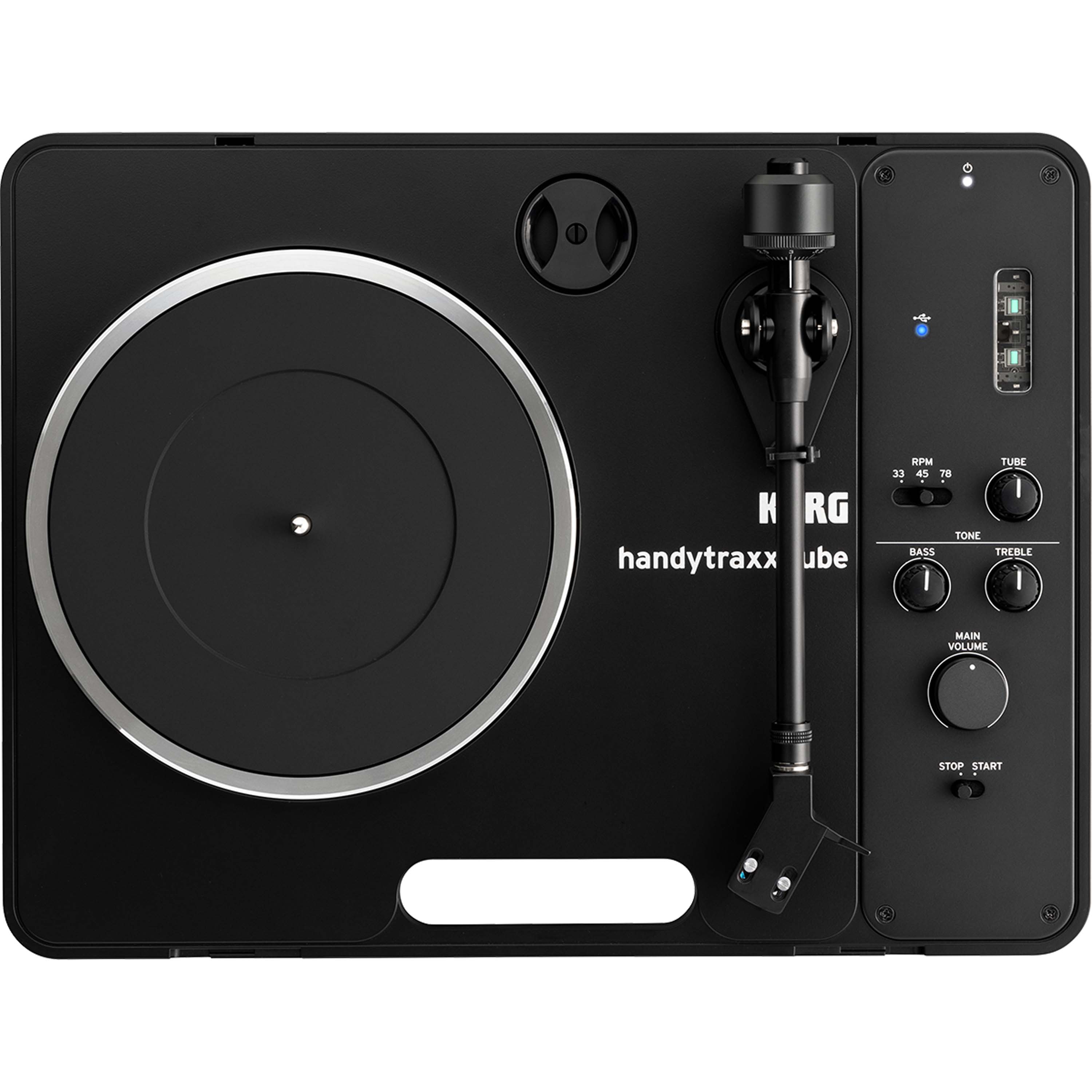 Tornamesa portátil Korg handytraxx tube con preamplificador a tubo
